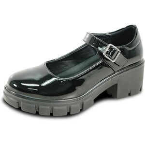 Women Platform  Chunky Heel Penny Loafer Dress Shoe